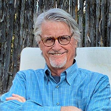 Portrait of Paul Hultin, advocate for progressive causes, environmental stewardship, and advancement of the arts who lives in Santa Fe, New Mexico
