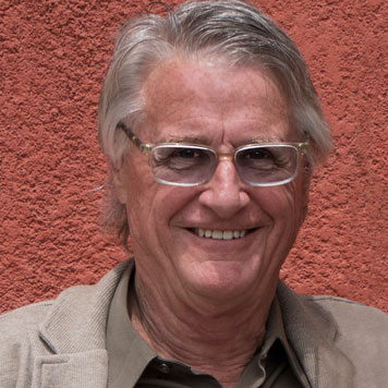 Portrait of Paul Hultin, advocate for progressive causes, environmental stewardship, and advancement of the arts who lives in Santa Fe, New Mexico